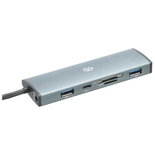 Стыковочная станция Digma HUB-2U3.0СCR-UC-G разветвитель usb type c digma hub 4u3 0 uc s 4 х usb 3 0 серебристый