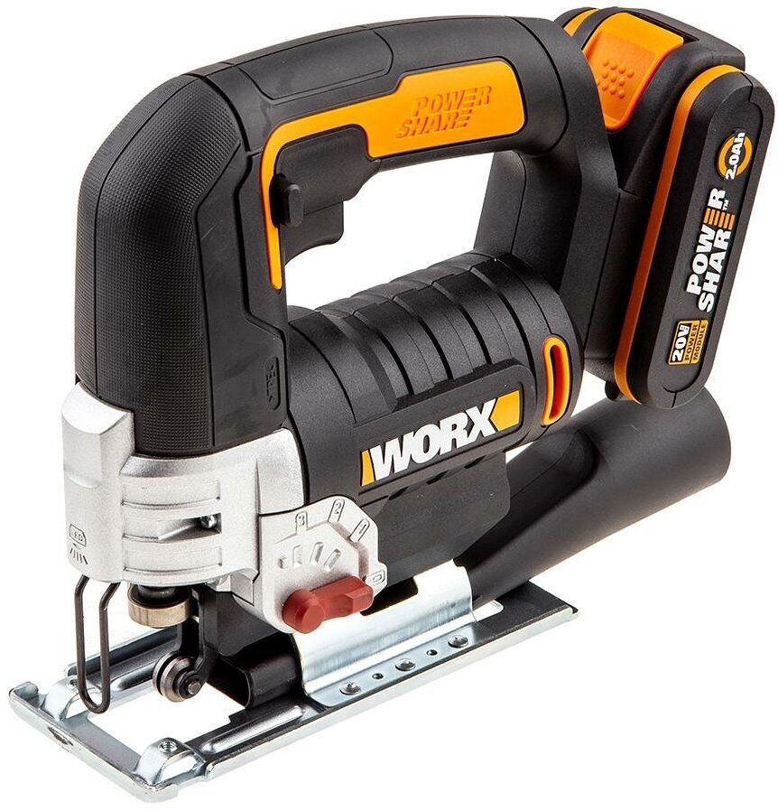 Лобзик аккумуляторный WORX W543, 20В, 2 Ач х1, ЗУ 2А, кейс - фотография № 11