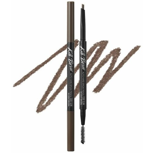 CLIO Карандаш для бровей Kill Brow Auto Hard Pencil Edge Slim (02 Light Brown) clio карандаш для бровей kill brow auto hard pencil 07 charcoal gray