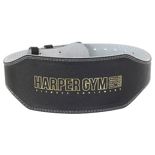 фото Пояс для тяжелой атлетики "jabb. harper gym", усиленный, черный, натуральная кожа, размер: l
