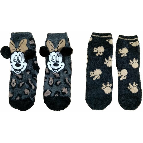 Носки Disney 2 пары, размер 23-26, серый, черный носки disney 2 пары размер 17 белый серый