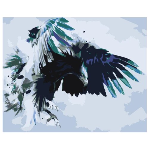 Атакующий орел Раскраска картина по номерам на холсте картина по номерам орел в полете 40х50 см