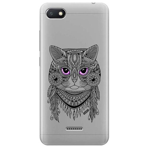 фото Ультратонкий силиконовый чехол-накладка для xiaomi redmi 6a с 3d принтом "grand cat" gosso