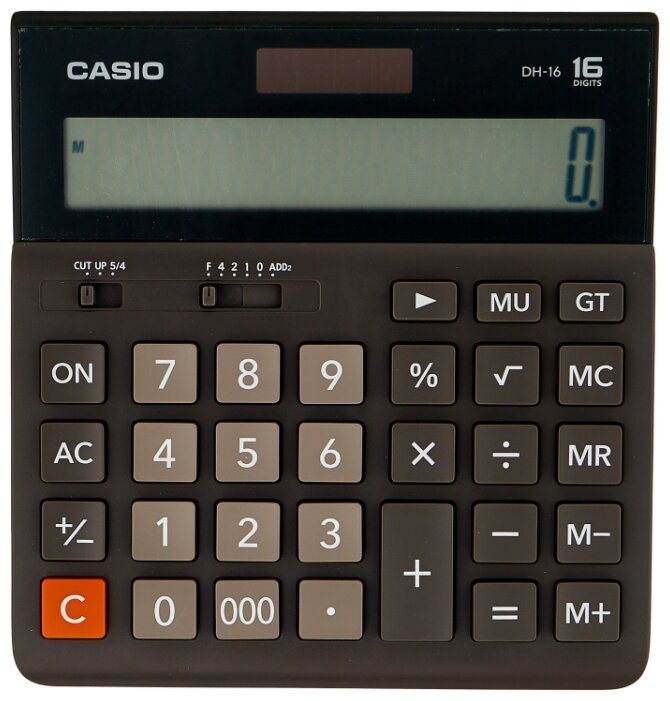 Калькулятор бухгалтерский CASIO DH-16-BK-S