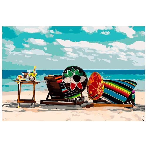 Картина по номерам Отдых на пляже, 40x60 см модульная картина отдых на лужайке141x114