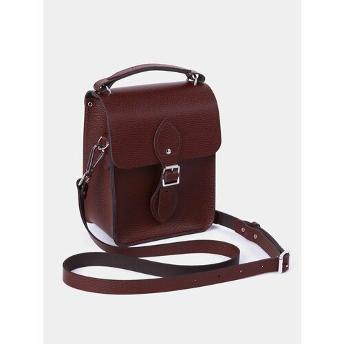 Сумка барсетка The Binocular Crossbody Bag CSATCHthe-binocular-bag-oxblood-celtic-grain, фактура гладкая, коричневый