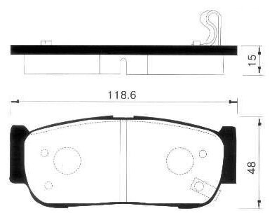 Дисковые тормозные колодки задние SANGSIN BRAKE SP1178 (4 шт.)