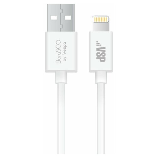 Аксессуар BoraSCO USB - Lightning 2m White 21972 аксессуар borasco usb lightning 1m white 20543