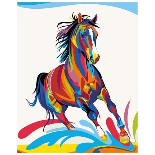 Картина по номерам Радужный конь, 40x50 см
