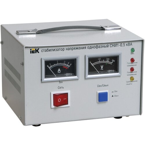 Стабилизатор напряжения IEK СНИ1 0.5кВА однофазный серый IVS10-1-00500 стабилизатор напряжения однофазный iek сни1 15 ква серый 15000 ва