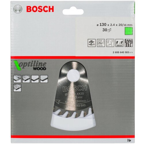 Bosch Диск пильный по древесине 130x20 мм 2.608.640.583