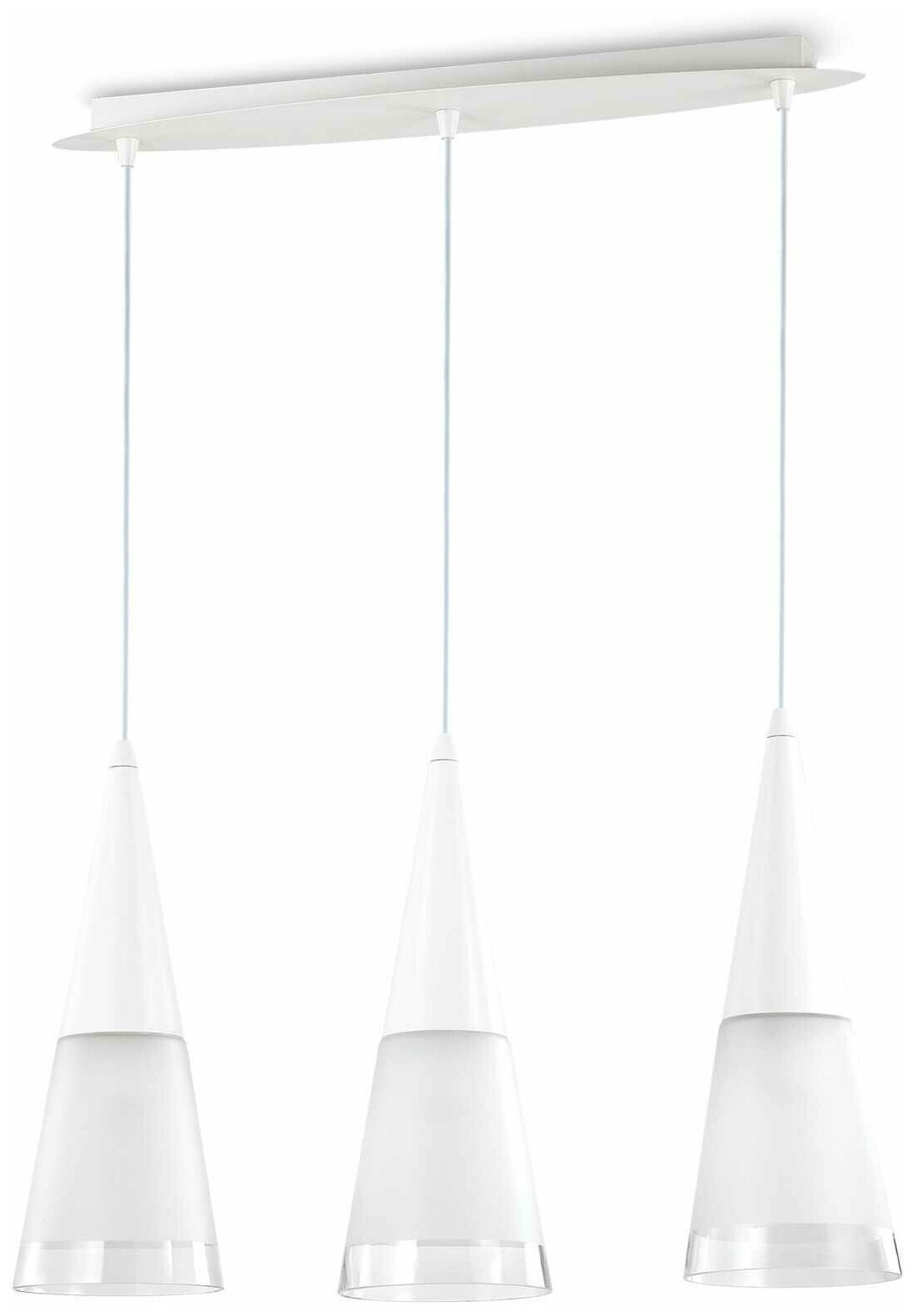 Светильник подвесной ideal lux Cono SP3 макс.3х40Вт IP20 Е14 230В Белый Металл/Стекло Без ламп 112381.