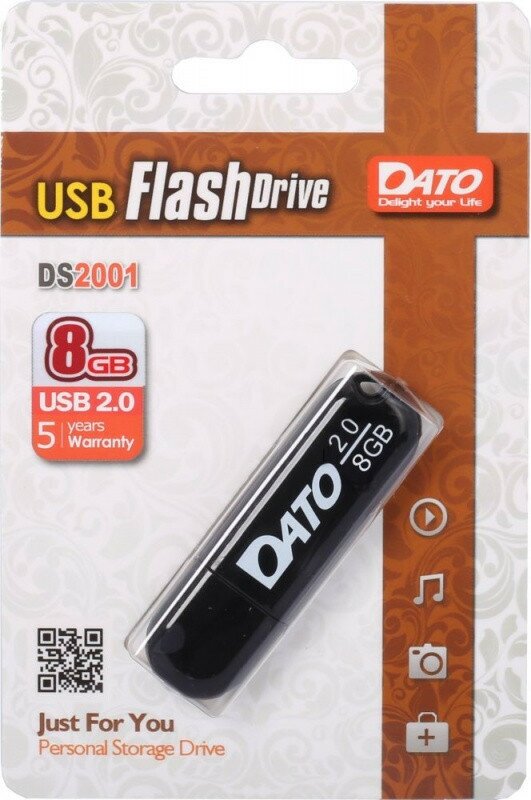 Флешка USB DATO DB8001 16Гб, USB2.0, черный [db8001k-16g] - фото №9