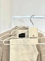 Вешалка-плечики для одежды с противоскользящим покрытием, белые 10 шт