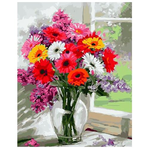 Картина по номерам Утренние цветы, 40x50 см