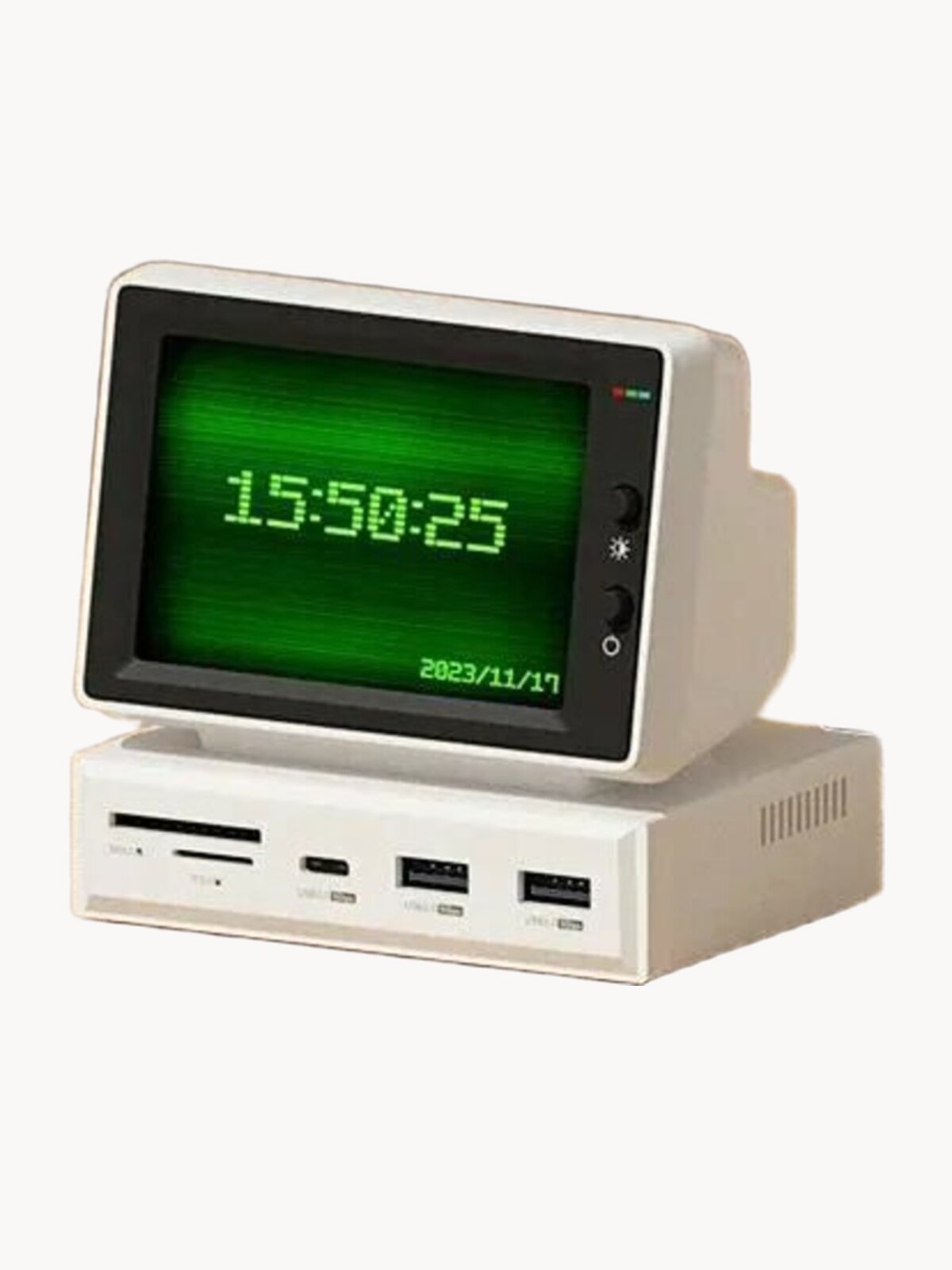 Монитор Монитор 3.5"Док-станция USB C Мини-ПК, Европейская вилка, белый