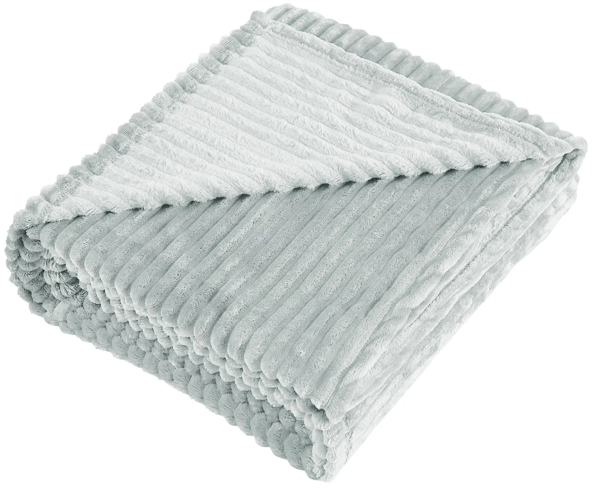 Плед Line 150x200 см велсофт цвет светло-серый Smoke 6