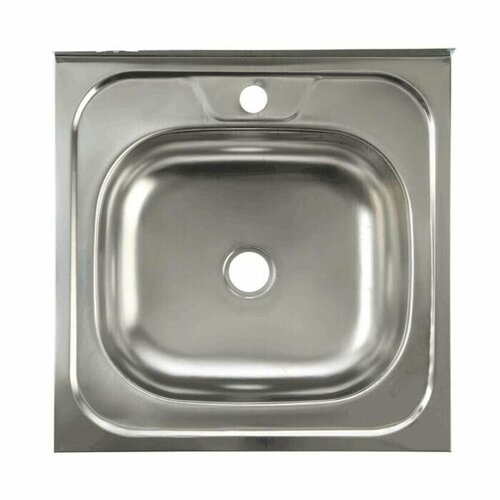 Мойка накладная 500х500х130мм сталь нержавеющая AISI 430 без сифона выпуск 1 1/2