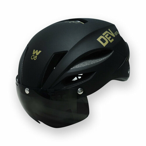 Шлем велосипедный, матовый, с магнитными очками