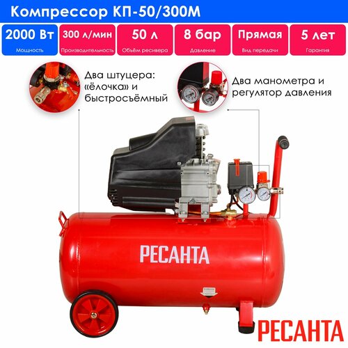 фото Компрессор кп-50/300м ресанта