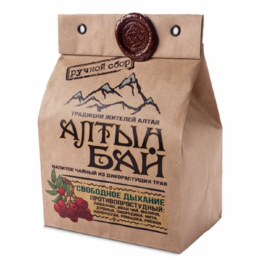 Алтын Бай Чайный напиток из дикорастущих трав  Свободное дыхание  противопростудный  100 г