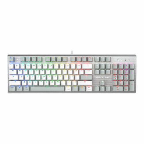 Клавиатура A4Tech Fstyler FS100 Neon механическая серыйбелый USB for gamer LED FS100 5742₽
