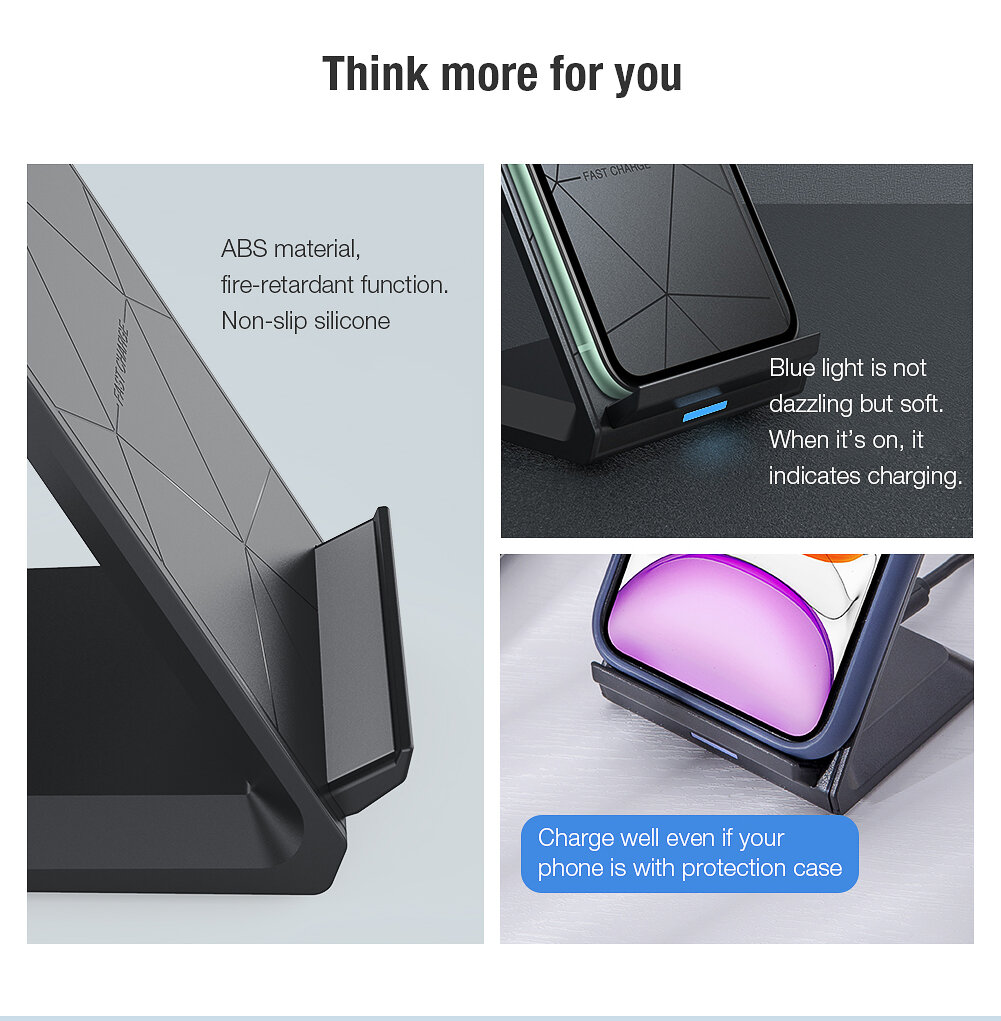 Подставка для быстрой беспроводной зарядки 15W от Nillkin, Fast Wireless Charging Stand Pro — фото 1