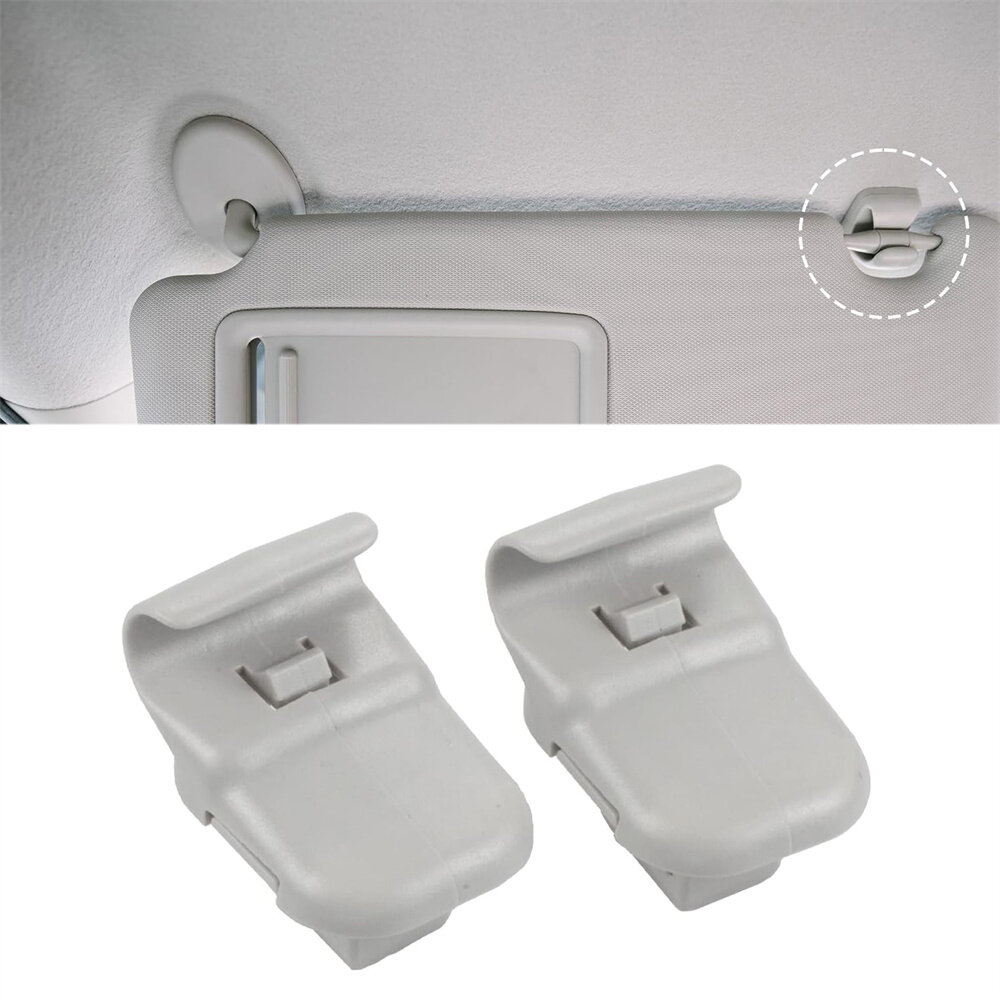 2pcs Car Grey Sun Visor Clip LC6269261B77 For Mazda 3 5 6 GG1 CX-7 CX-9 RX-8 MPV