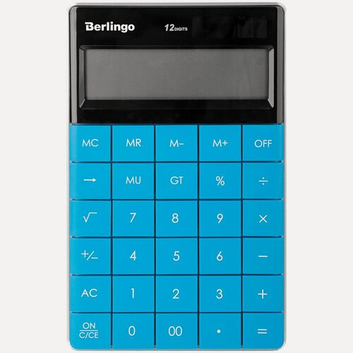 Изображение товара Калькулятор настольный Berlingo, 12-разрядный, синий (CIB_100)