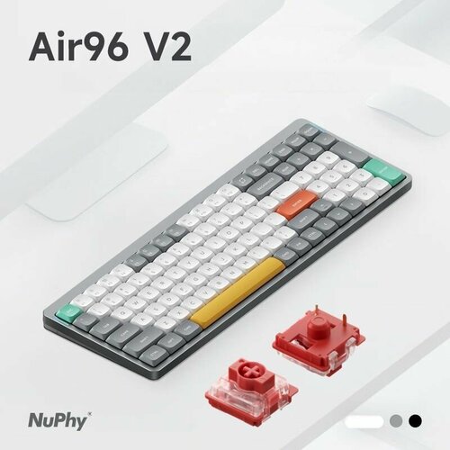 Беспроводная механическая клавиатура Nuphy Air96 V2 Cowberry Switch Lunar Gray 18606₽