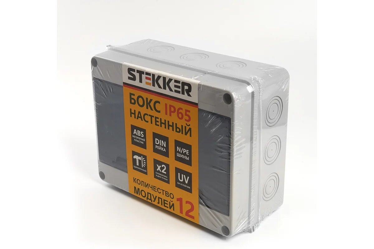 STEKKER Бокс настенный EBX50-1/12-65 12 модулей, пластик, IP65 39191