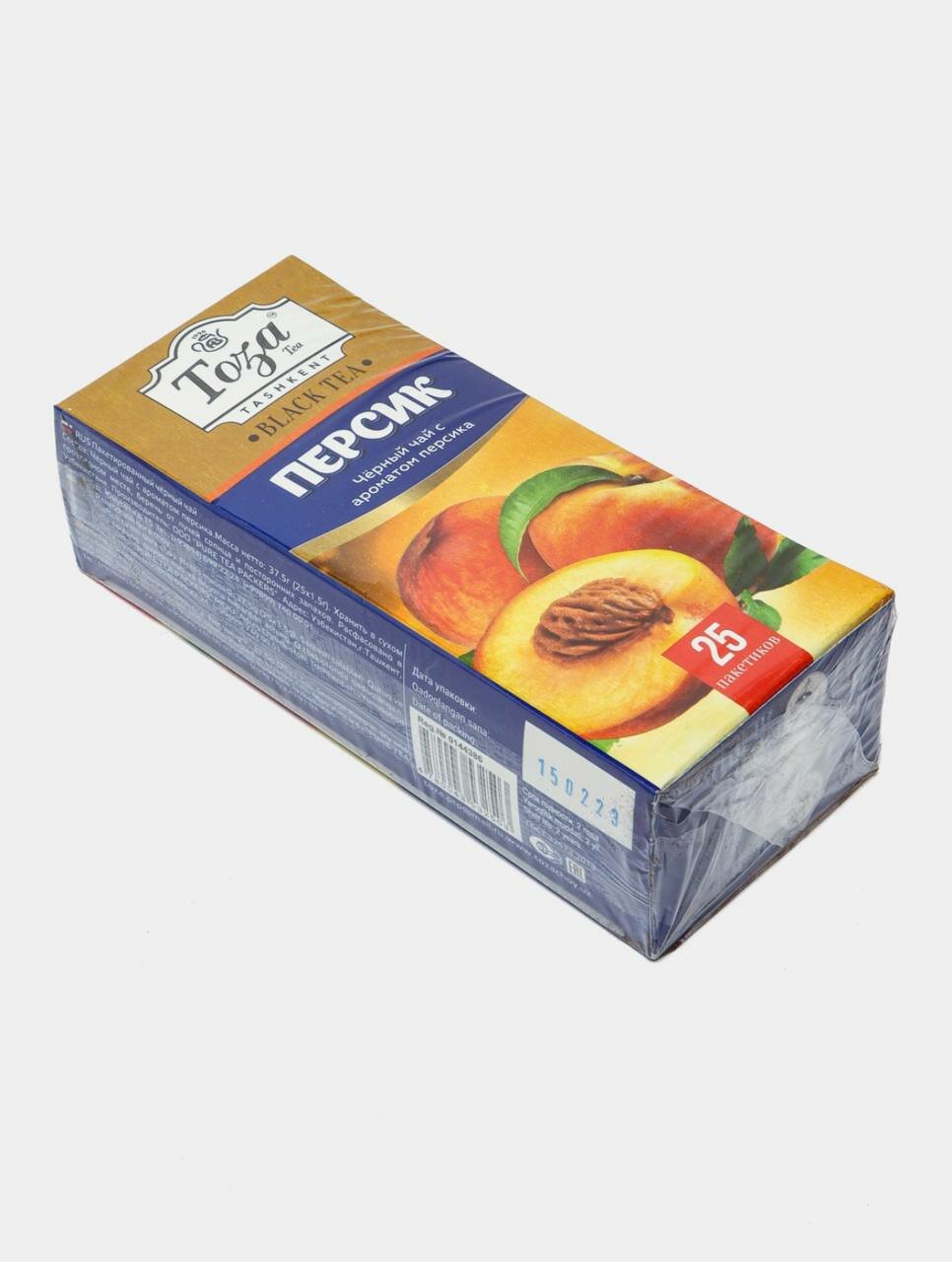 Чай черный Тоза персик, 25 пакетиков — фото 1
