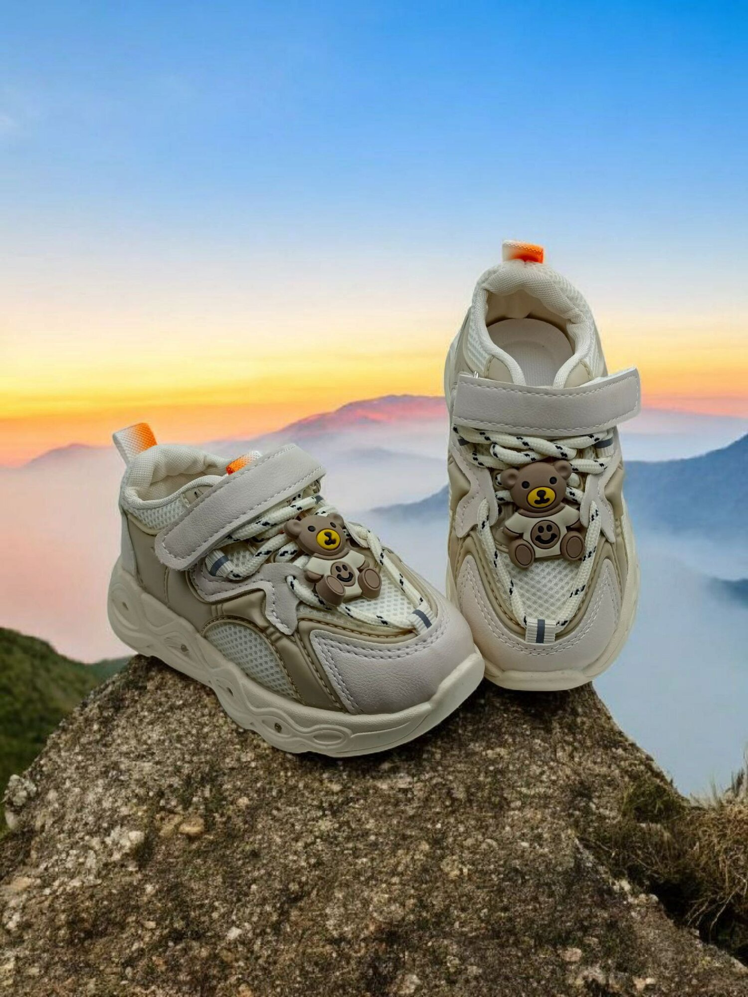 Кроссовки, размер 25, бежевый — фото 1