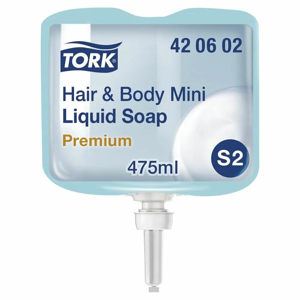 Tork S2 Картридж с жидким мылом-гелем для тела и волос 420602 0.475 л 8 штук