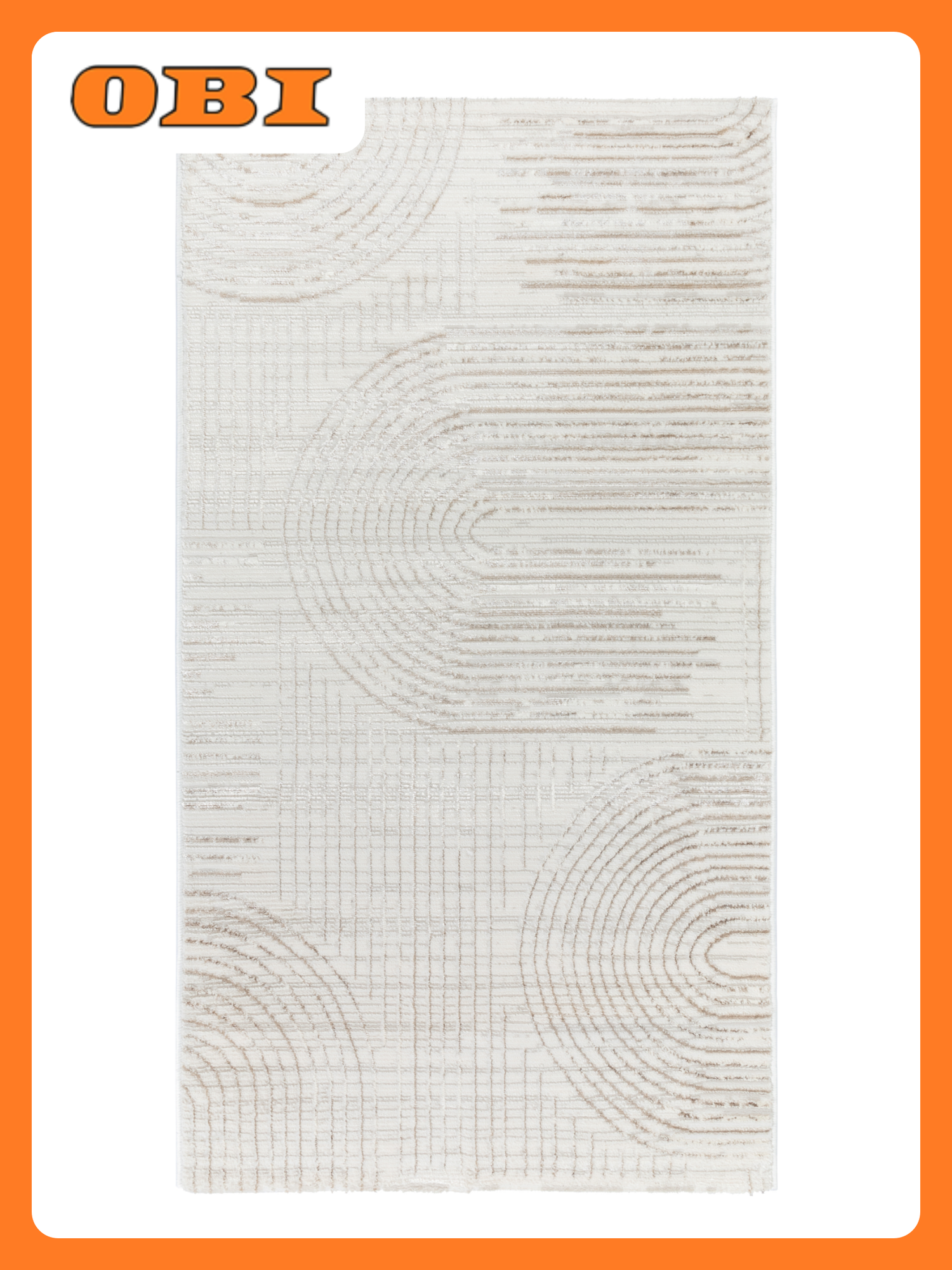 Ковер SIRIUS T2019LL 0.8x1.5 м высота ворса 7 мм джутовая основа бежевый