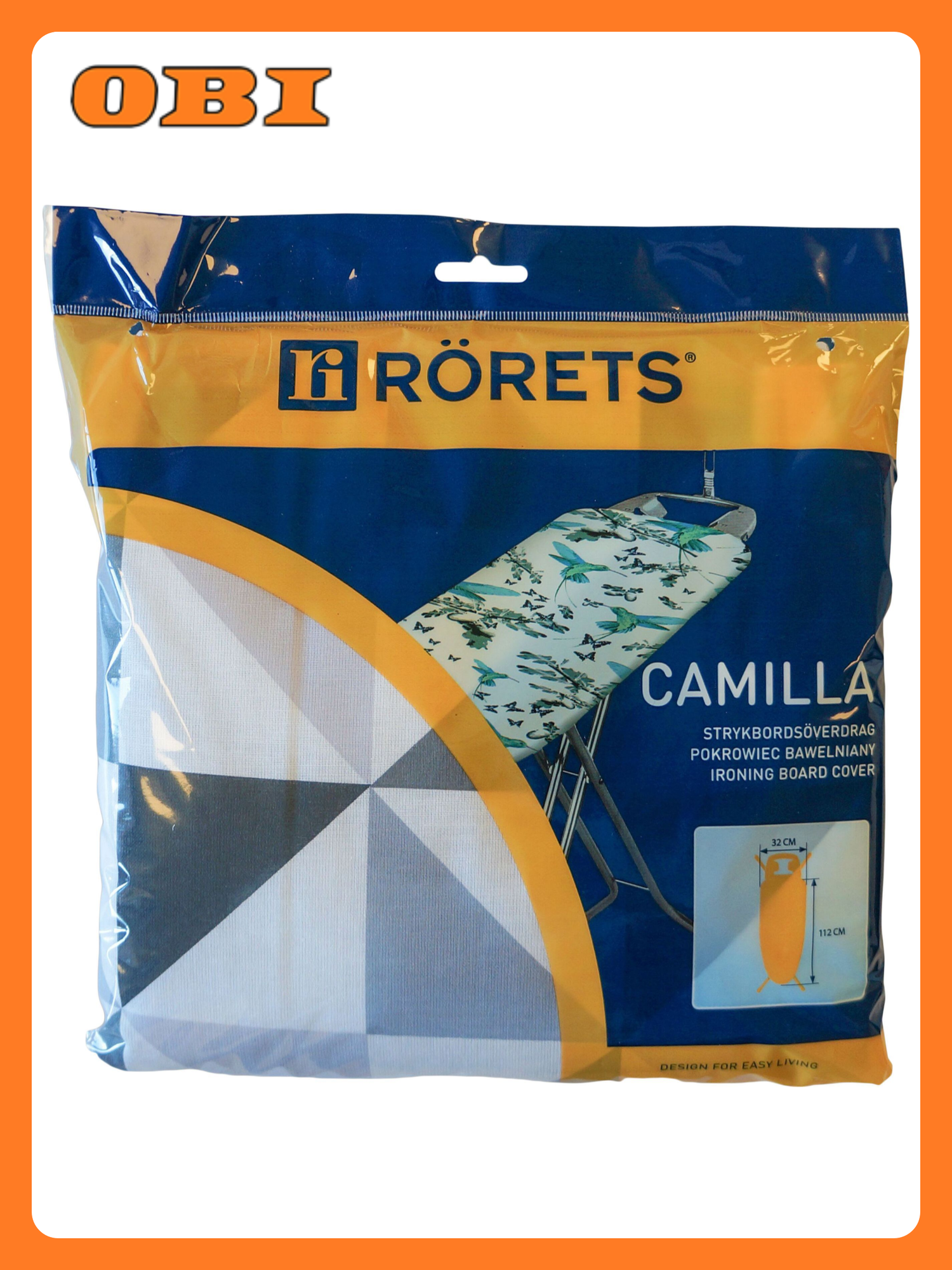 Чехол для гладильной доски Rorets  Camilla   хлопок  112x32 см