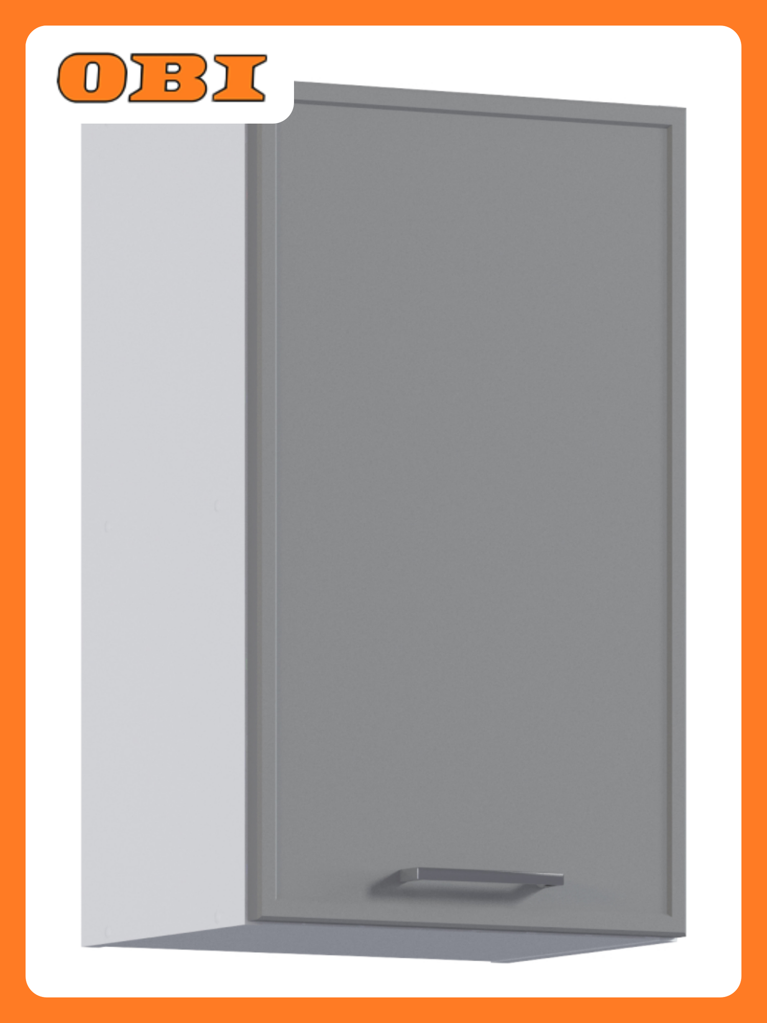 Навесной шкаф Столплит Мюнхен ЛДСП МДФ серый 40х68х305 см