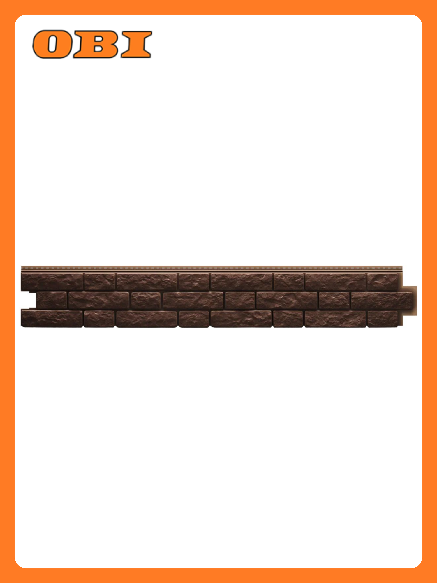 Сайдинг Docke LUX BERGART имитация каменной кладки коричневый 1809 мм 1шт