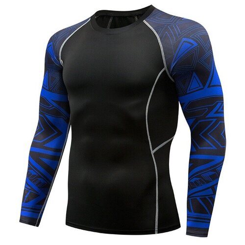 Рашгард Puncher Black L\S Blue Line - Puncher - Черный - 50-L