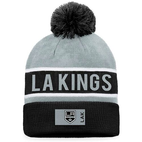 Шапка Fanatics, размер 56-61, серый, черный бейсболка american needle 43592a lak los angeles kings gunner nhl размер one