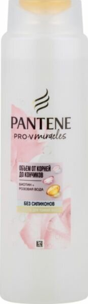 Шампунь для волос Pantene Pro-V Miracles Объем от корней до кончиков биотин розовая вода, 300 мл - фото №7