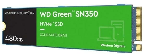 Твердотельный накопитель SSD M.2 480 Gb Western Digital Green SN350 Read 2400Mb/s Write 1650Mb/s 3D NAND TLC (WDS480G2G0C)