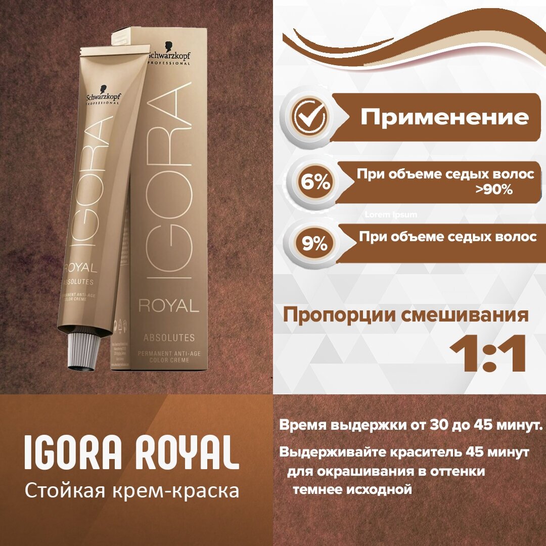 IGORA Royal крем-краска Absolutes, 9-140 блондин сандрэ бежевый натуральный, 60 мл