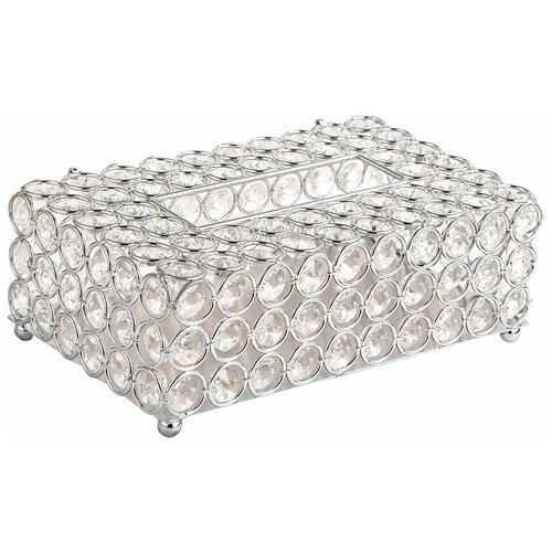 Kassatex Бокс для салфеток Kassatex Crystal Round Silver CRD-TH-SLV серебро