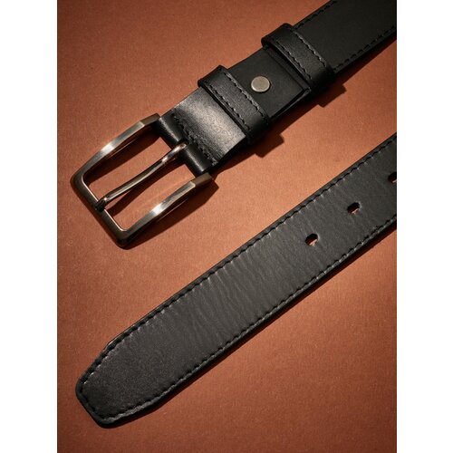 фото Ремень ремнёв, натуральная кожа, металл, подарочная упаковка, для мужчин, длина 125 см., черный