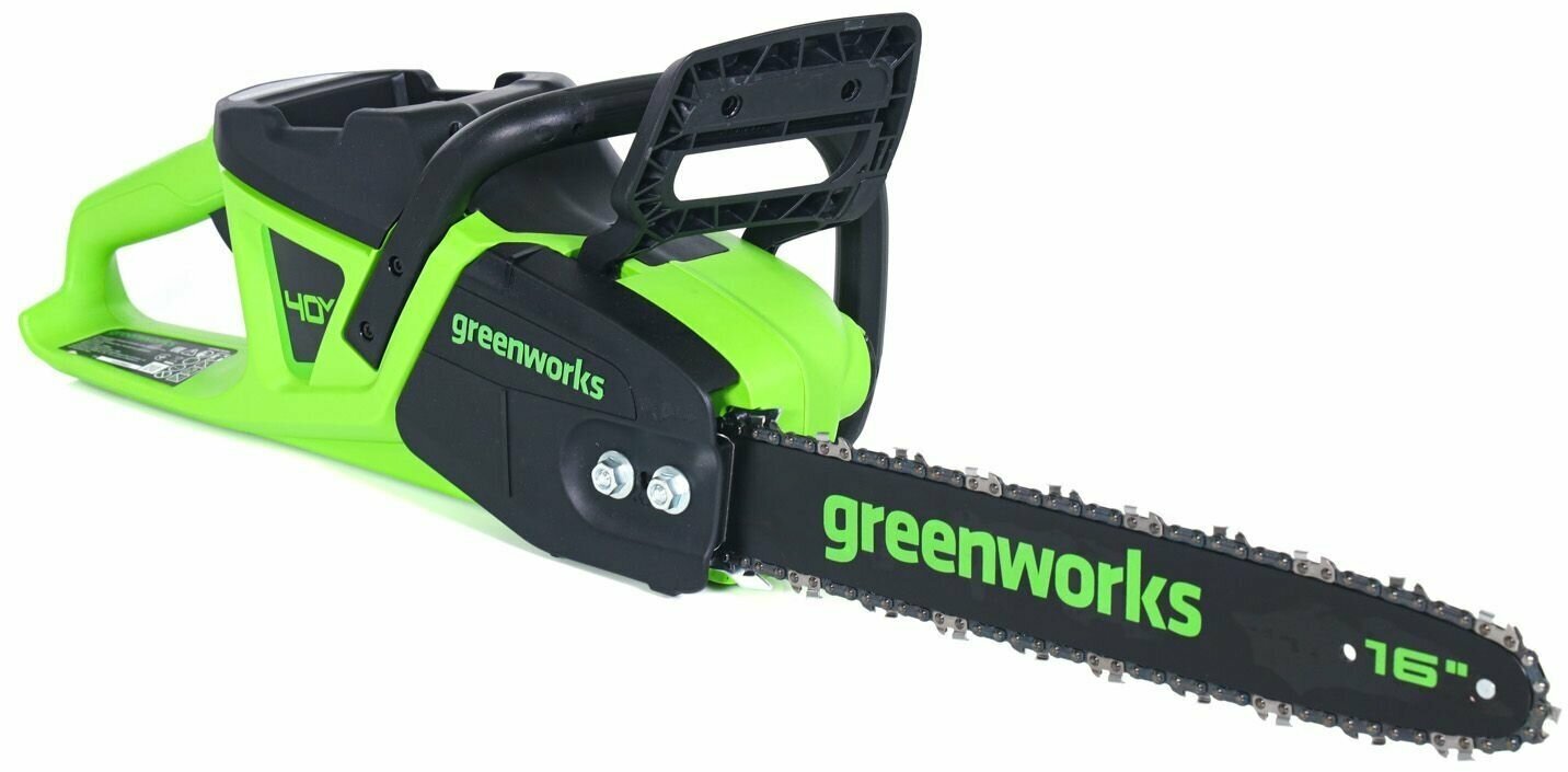 Цепная пила аккумуляторная Greenworks Арт. 2008807, 40V, 40 см, 2000 Вт, бесщеточная, без АКБ И ЗУ - фотография № 1