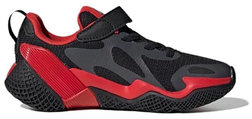 Кроссовки adidas Originals, летние, баскетбольные, беговые, натуральная кожа, размер 11.5 US (28 RU), черный, красный