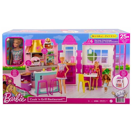 фото Набор игровой с куклой barbie гриль-ресторан hbb91