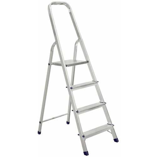 Стремянка алюминиевая 4 ступени складная высота площадки 082 м нагрузка до 150 кг Не займет много места при хранении или транспортировке Предназначена для различных работ на высоте 11727₽