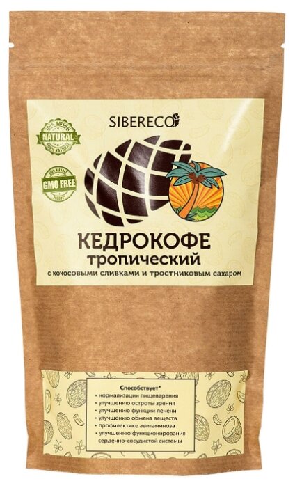 Цикорий SIBERECO Кедрокофе Тропический с кокосовыми сливками и тростниковым сахаром